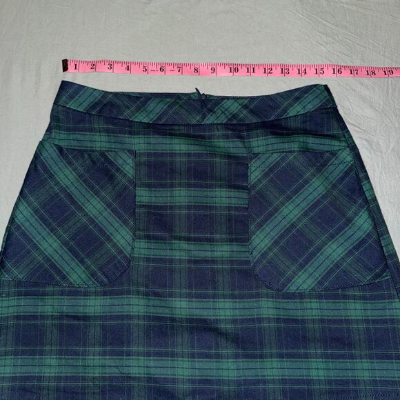 Arizona Jean Co Green/Blue Plaid Mini Skirt Women's Size 11 Gently Used - Picture 4 of 8